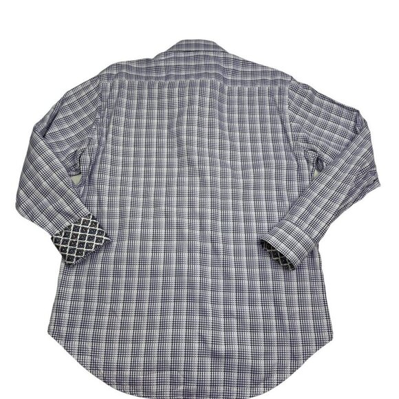 Robert Graham 100% Cotton Checkered Long Sleeve Button Down Shirt Men's SZ Large - Picture 2 of 9
